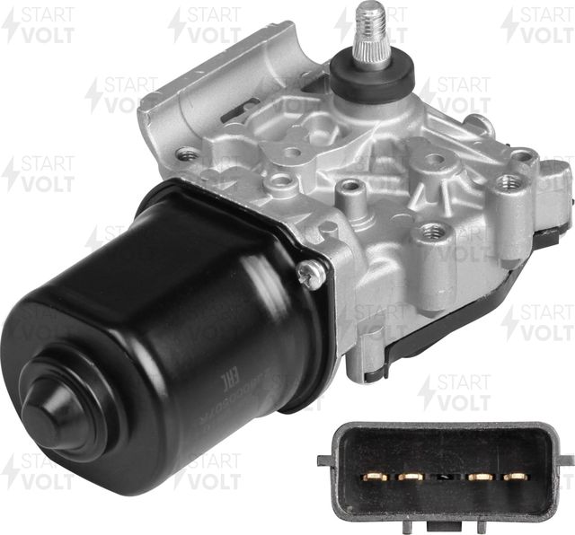 Мотор стеклоочистителя (моторчик дворников) StartVOLT передний для Renault Arkana I 2019-2026. Артикул VWF 0910