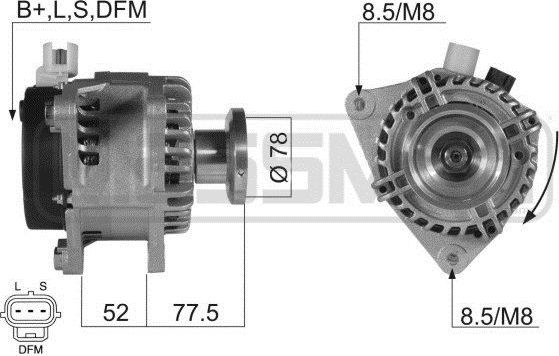 Генератор Era OEM для Ford Focus II 2004-2012. Артикул 210330