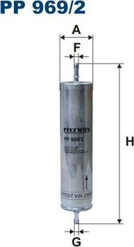 Топливный фильтр Filtron. Артикул PP 969/2