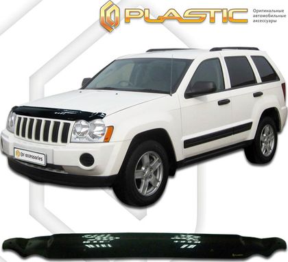 Дефлектор СА Пластик для капота (Classic черный) Jeep Grand Cherokee 2005-2010. Артикул 2010010103019