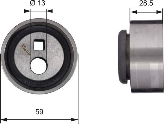 Натяжной ролик (натяжитель) ремня ГРМ Gates PowerGrip® для Mega Club 1994-1999. Артикул T41130
