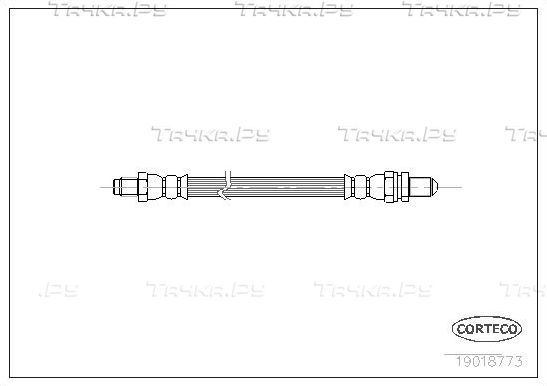 Тормозной шланг Corteco передний/задний для Ford Sierra I 1982-1993. Артикул 19018773