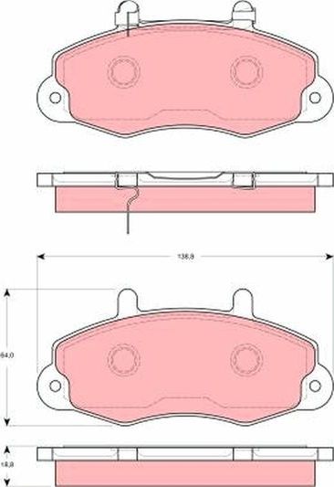 Тормозные колодки TRW передние для Ford Transit V 1994-2000. Артикул GDB1572