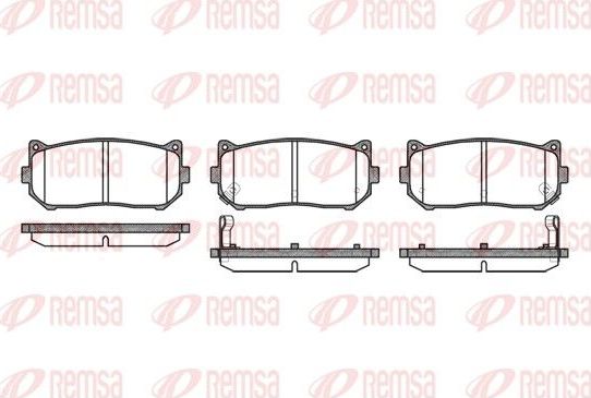 Тормозные колодки Remsa задние для Kia Clarus I 1996-2001. Артикул 0649.02