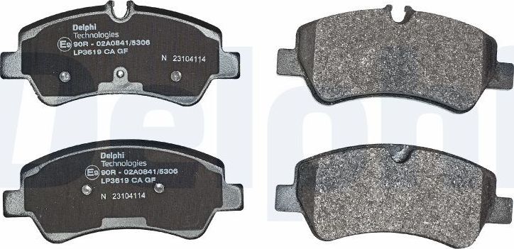 Тормозные колодки Delphi (Low-Metallic). Артикул LP3619