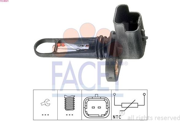 Датчик, температура впускаемого воздуха Facet Made in Italy - OE Equivalent. Артикул 10.4021