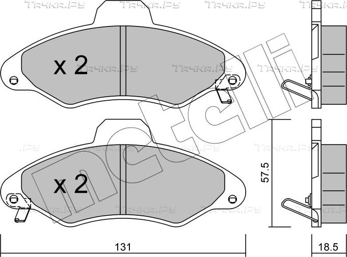 Тормозные колодки Metelli. Артикул 22-0071-1
