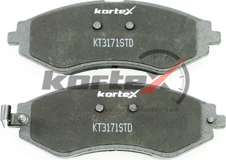 Колодки торм. CHEVROLET LACETTI 05-/DAEWOO NUBIRA 03-/NEXIA 16V/ESPERO перед.к-т (Kortex). Артикул KT3171STD