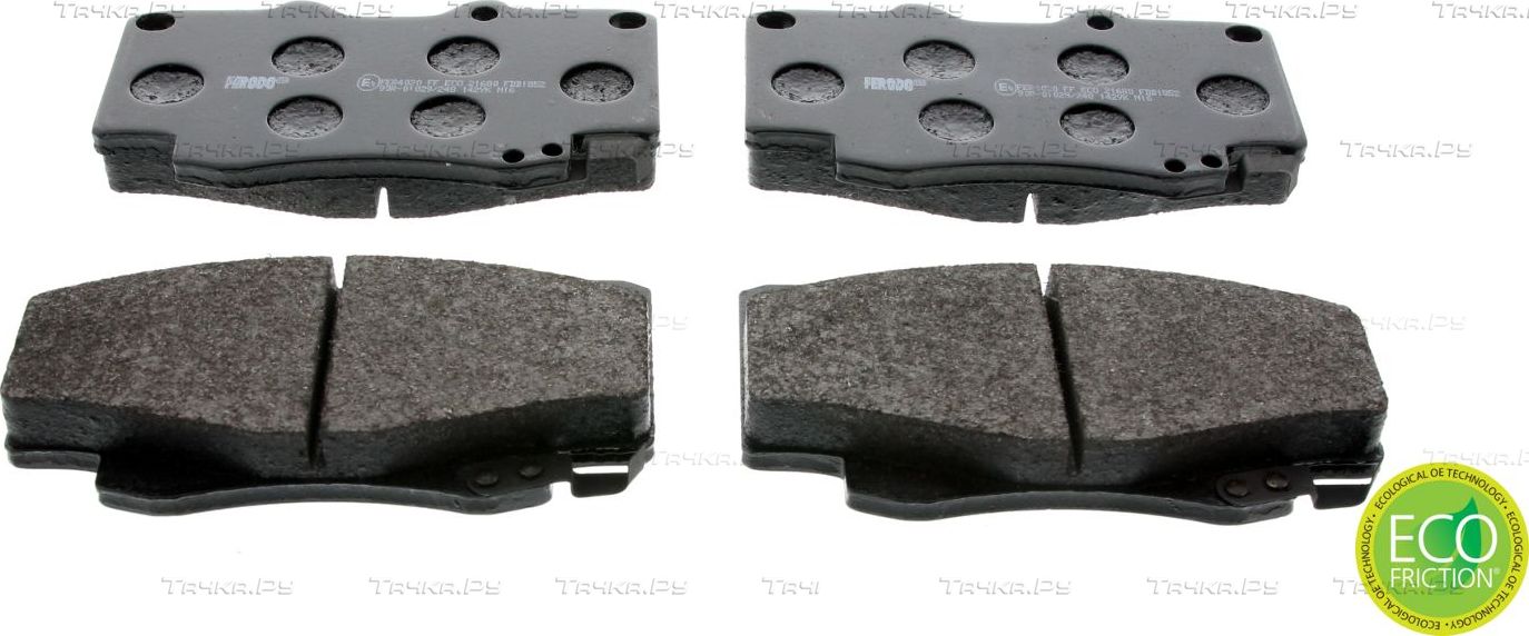 Тормозные колодки Ferodo Premier Eco Friction передние для Toyota Fortuner I 2004-2015. Артикул FDB1852
