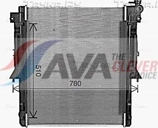 Радиатор охлаждения двигателя AVA. Артикул MT2280