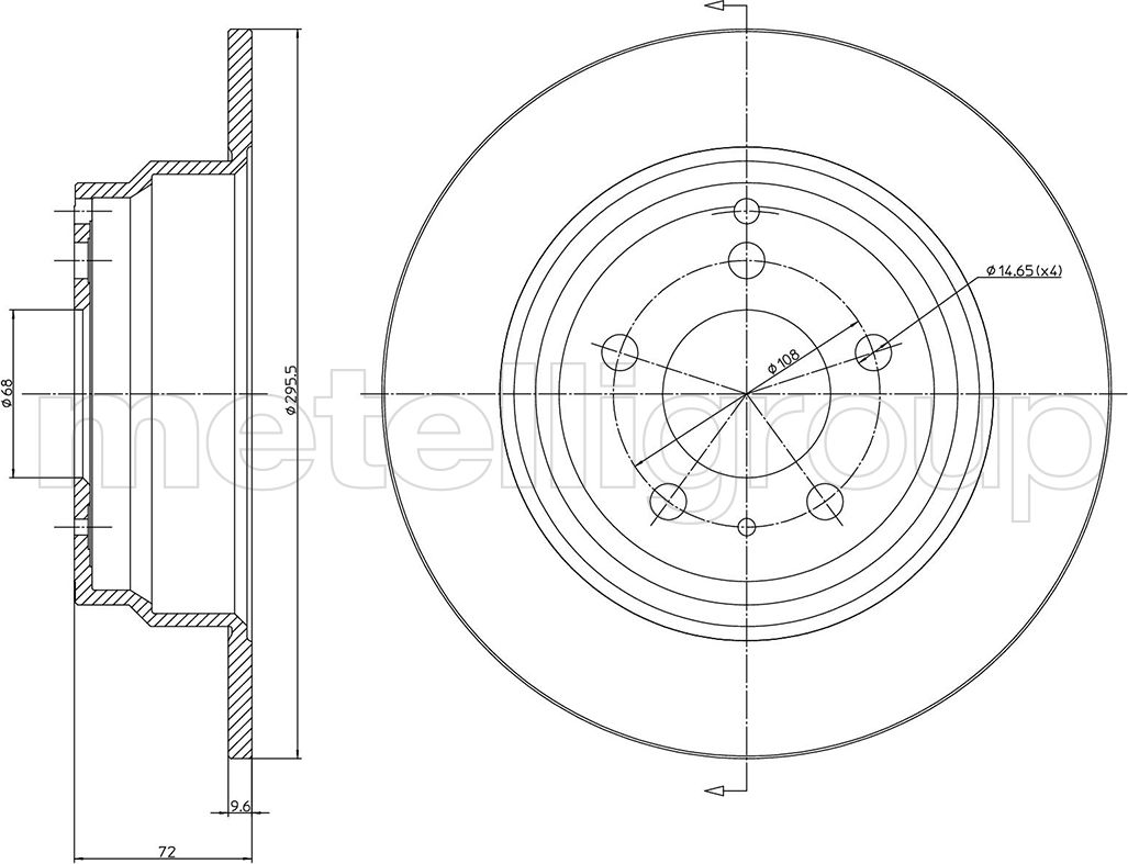 Тормозной диск Metelli. Артикул 23-0376C