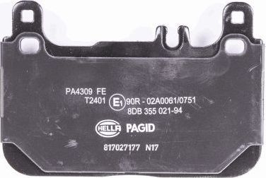 Тормозные колодки Hella. Артикул 8DB 355 021-941