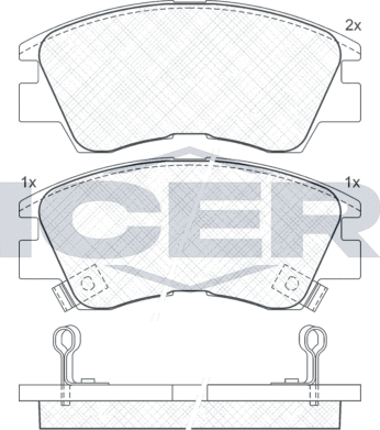 Тормозные колодки Icer. Артикул 140701