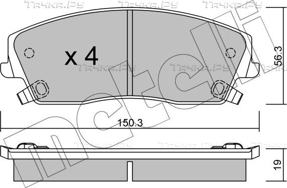 Тормозные колодки Metelli передние для Chrysler 300C II 2011-2026. Артикул 22-0716-0