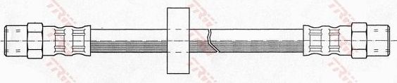 Тормозной шланг TRW задний правый/левый для Volkswagen Scirocco II 1980-1991. Артикул PHA106