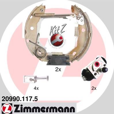Тормозные колодки Zimmermann KIT Z. Артикул 20990.117.5
