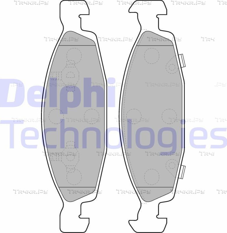Тормозные колодки Delphi (Low-Metallic). Артикул LP1557