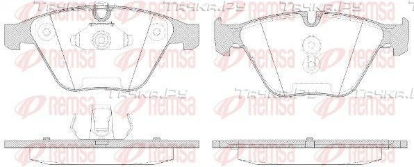 Тормозные колодки Remsa передние для BMW 5 VI (F10/F11/F07) 2011-2017. Артикул 0857.50