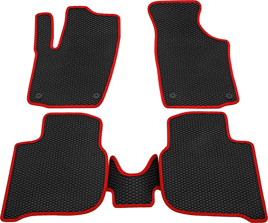 Коврики Rezkon EVA для салона Skoda Rapid 2014-2020 Красный кант. Артикул 9030020104