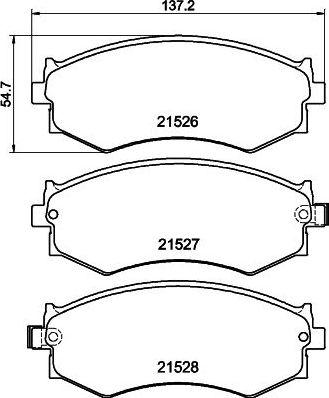 Тормозные колодки Hella NAO. Артикул 8DB 355 029-301