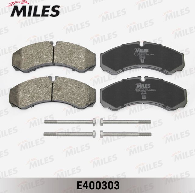 Тормозные колодки Miles (Low-Metallic) передние/задние для IVECO Daily III 1999-2007. Артикул E400303