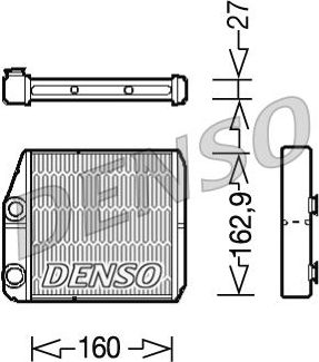 Радиатор отопителя (печки) Denso (алюминий). Артикул DRR09035
