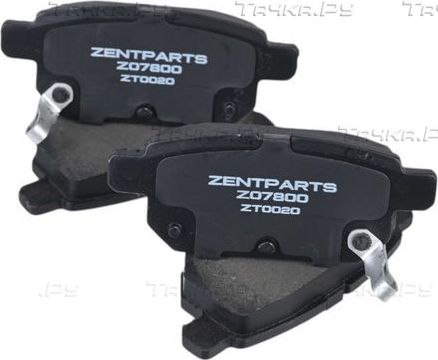 Тормозные колодки Zentparts. Артикул Z07800