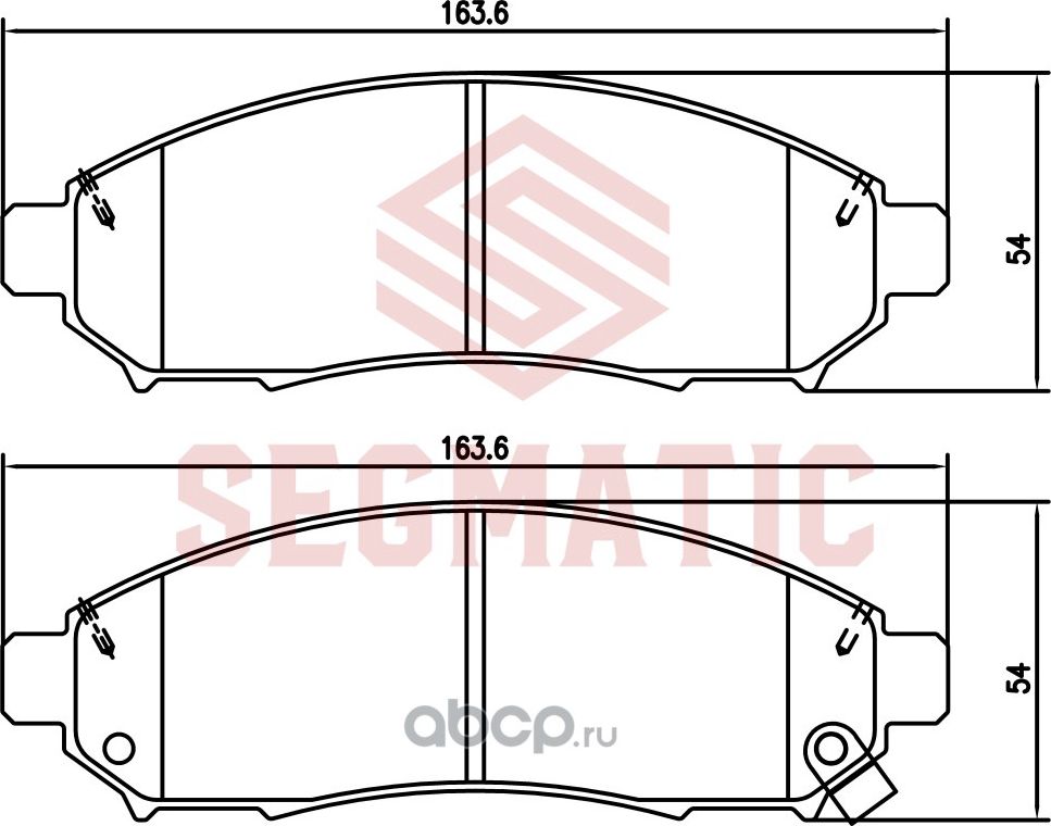 Колодка торм диск пер (Segmatic). Артикул SGBP2723