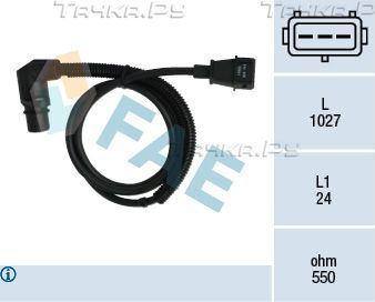 Датчик положения коленвала FAE для Opel Kadett E 1985-1993. Артикул 79044