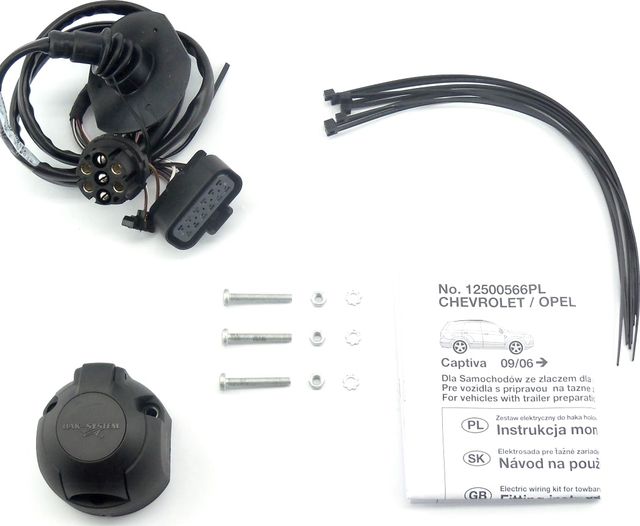 Штатная электрика фаркопа Hak-System (полный комплект) 7-полюсная для Chevrolet Captiva 2006-2012. Артикул 12500566