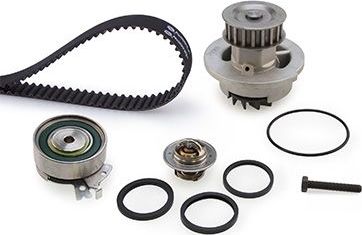 Помпа (водяной насос) с комплектом ремня ГРМ Gates PowerGrip® для Opel Combo B 1994-2001. Артикул KP1TH15310XS