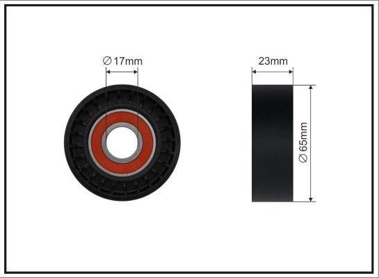 Натяжной ролик (натяжитель) приводного поликлинового ремня Caffaro (полимерный материал) для Fiat Palio I 1996-2004. Артикул 08-90