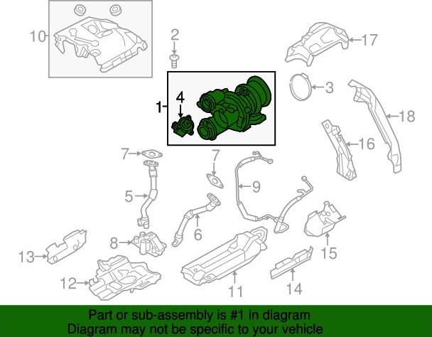 Турбина (турбокомпрессор) BMW. Артикул 11657646093