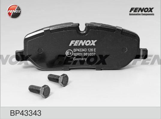 Тормозные колодки Fenox. Артикул BP43343
