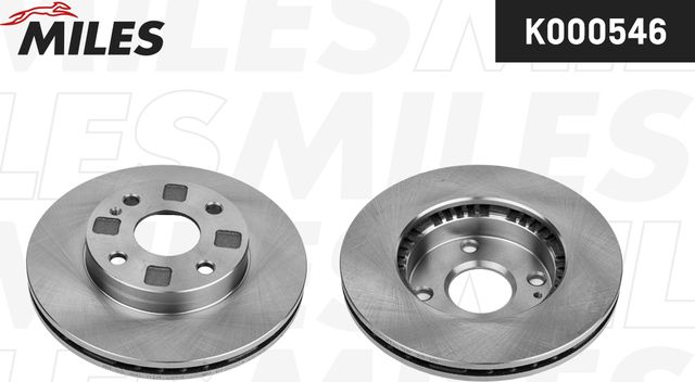 Тормозной диск Miles передний для Mazda 323 VI (BJ) 1998-2004. Артикул K000546