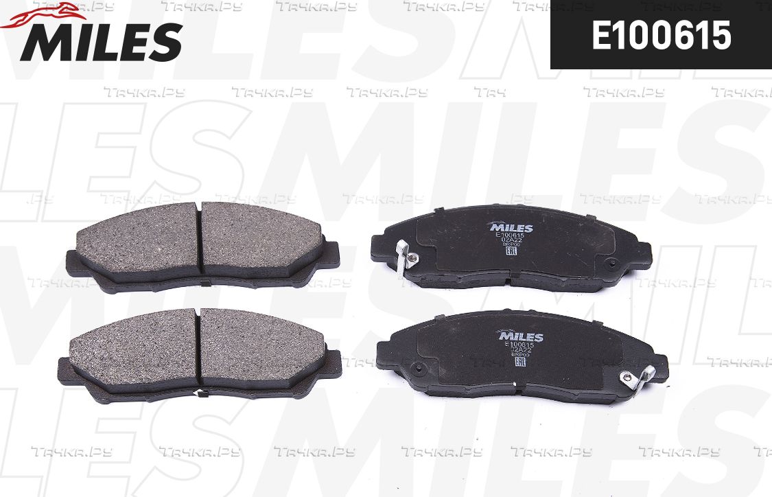 Тормозные колодки Miles (Semi-Metallic) передние для Acura MDX III 2013-2026. Артикул E100615