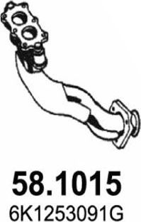 Глушитель (труба приемная) Asso передний для SEAT Ibiza II 1993-1999. Артикул 58.1015