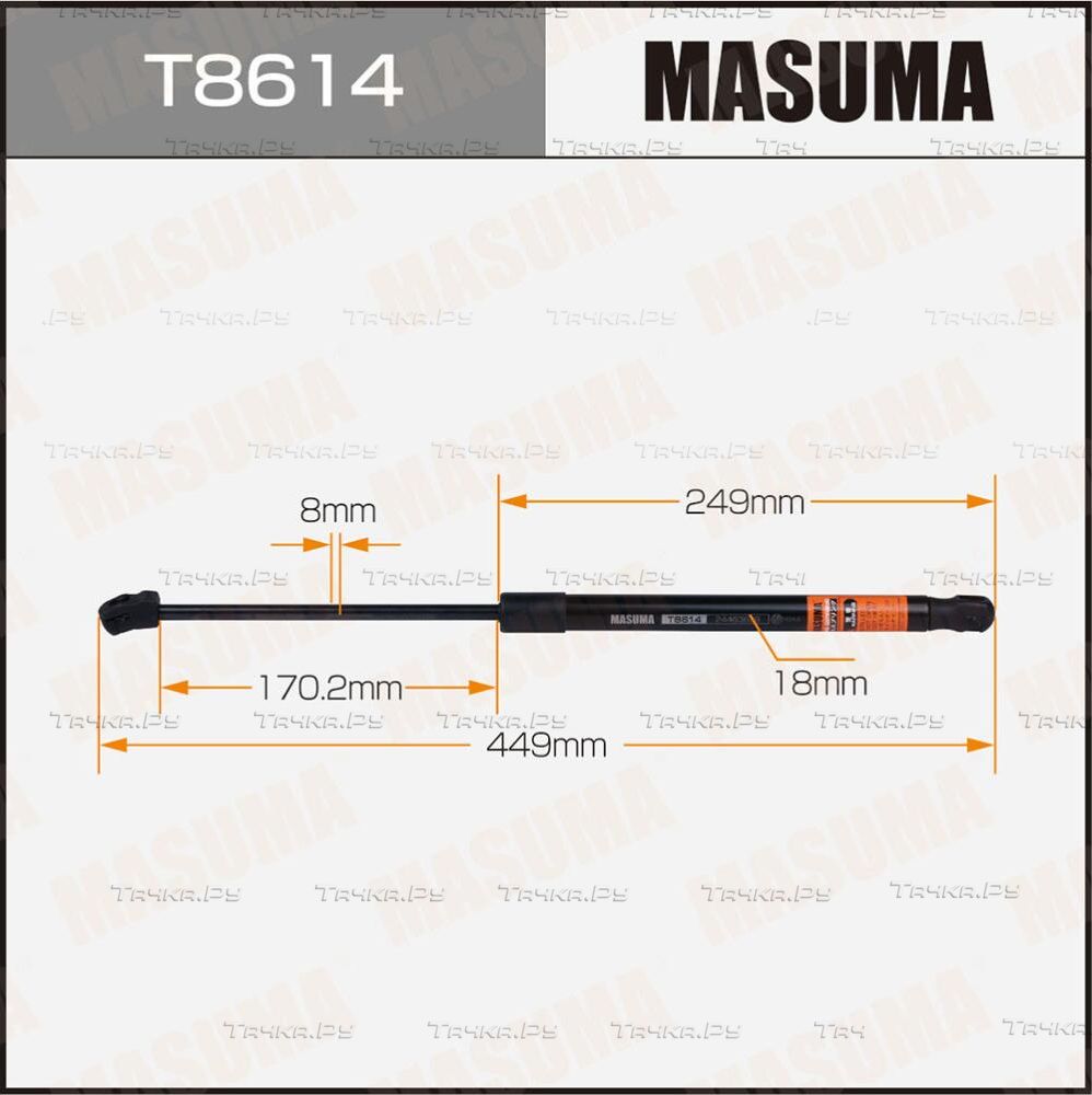 Амортизатор (упор) багажника Masuma. Артикул T8614
