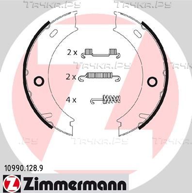 Тормозные колодки (стояночная тормозная система) Zimmermann задние для Volkswagen LT II 1996-2006. Артикул 10990.128.9