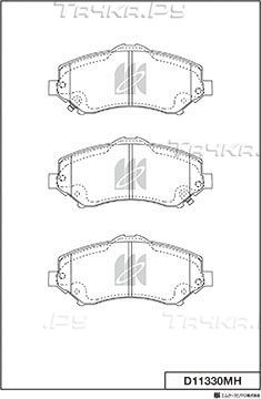 Тормозные колодки MK Kashiyama передние для Dodge Nitro 2006-2012. Артикул D11330MH
