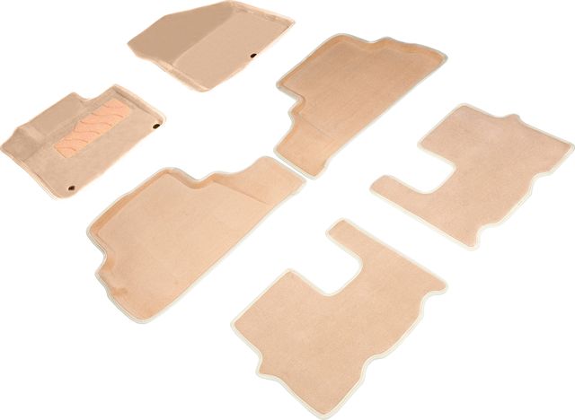 Коврики Seintex 3D ворсовые для салона Hyundai Santa Fe IV (5 мест) 2018-2020 БЕЖЕВЫЕ. Артикул 93983