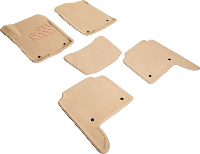 Коврики Seintex 3D ворсовые для салона Infiniti QX80 2013-2024 Бежевые. Артикул 98882