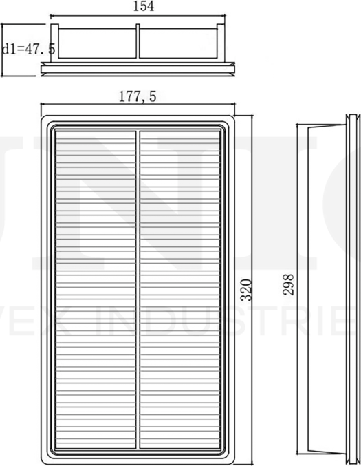Фильтр воздушный (Unio). Артикул FLT-10100
