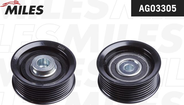 Направляющий (ведущий) ролик приводного поликлинового ремня Miles. Артикул AG03305
