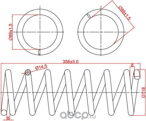 Пружина задней подвески Mitsubishi Outlander XL (CW), Citroen C-Crosser, Peugeot (Zikmar). Артикул Z48078R