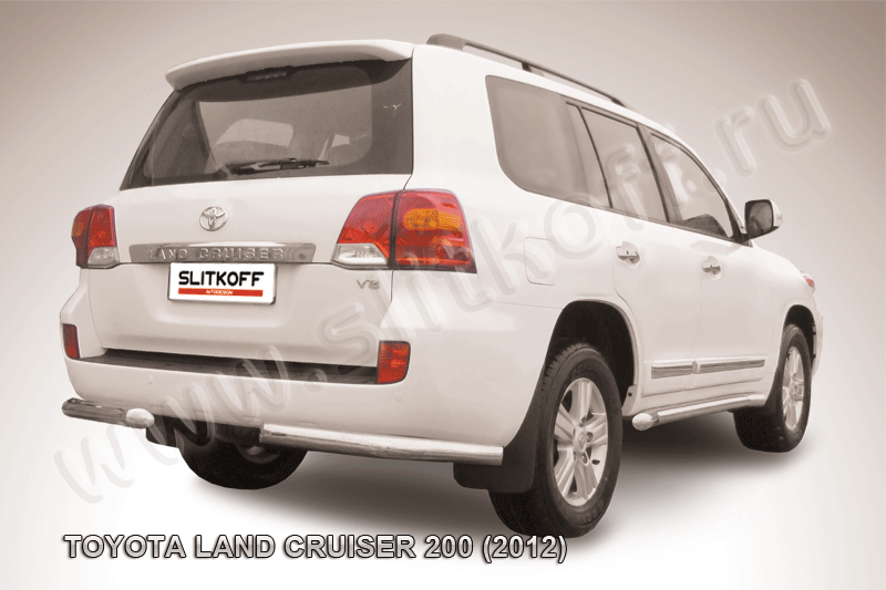 Защита Slitkoff задняя d76 уголки для Toyota Land Cruiser 200 2012-2013. Артикул TLC2-12-021