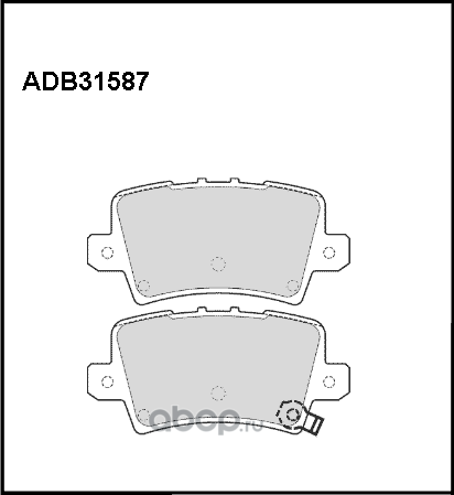 Колодки тормозные дисковые | зад | (Allied Nippon). Артикул ADB31587