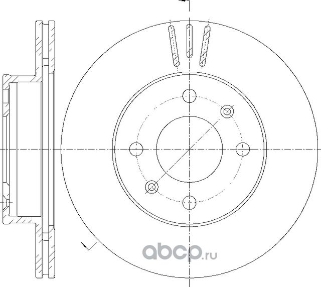 Диск тормозной вентилируемый (G-Brake). Артикул GR20365