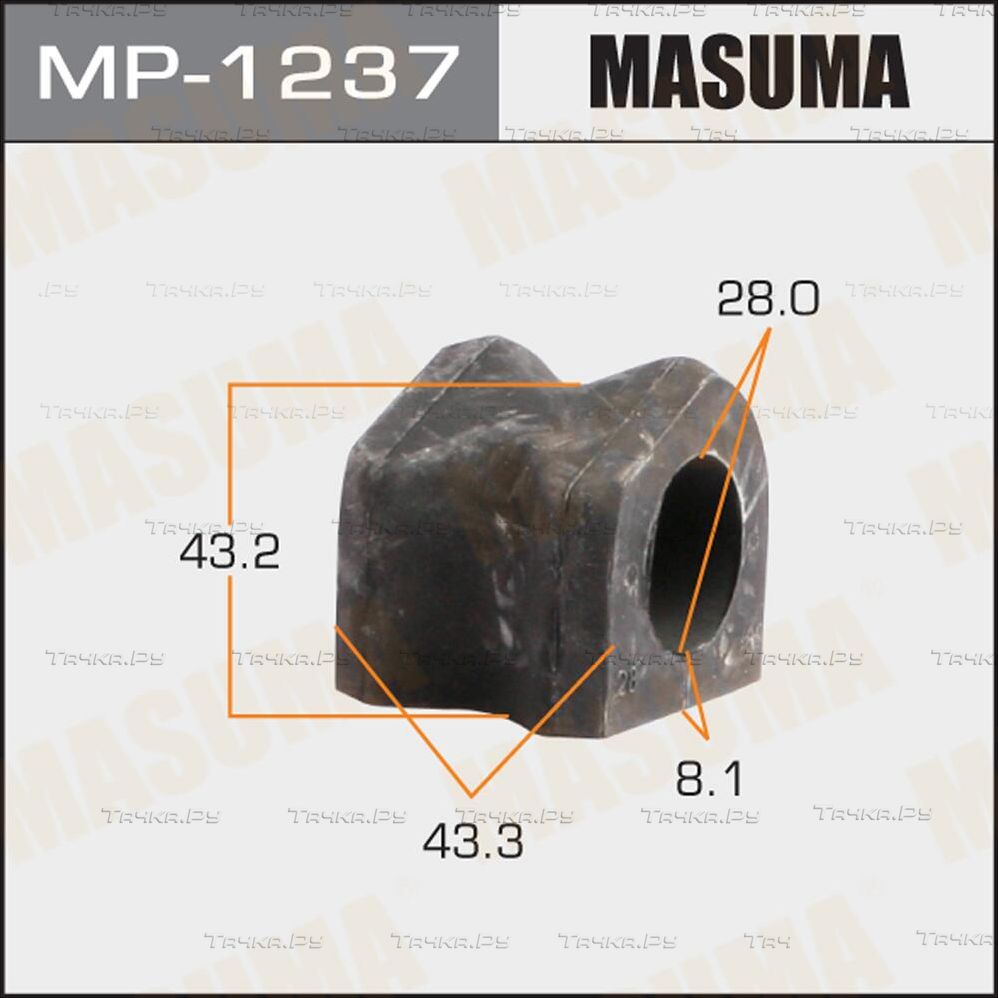 Втулки стабилизатора Masuma передние для Toyota Land Cruiser Prado 150 2009-2026. Артикул MP-1237