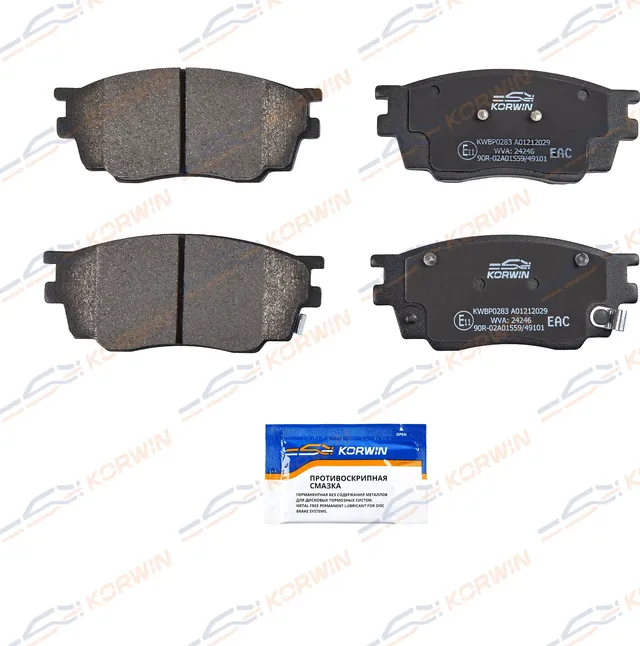 Колодки тормозные перед. Mazda 6 (GG/GY) 02-08 (Korwin). Артикул KWBP0283